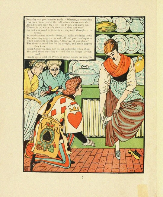 Illustration for Fairy Tale Cinderella from Walter Crane