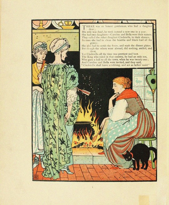 Illustration for Fairy Tale Cinderella from Walter Crane