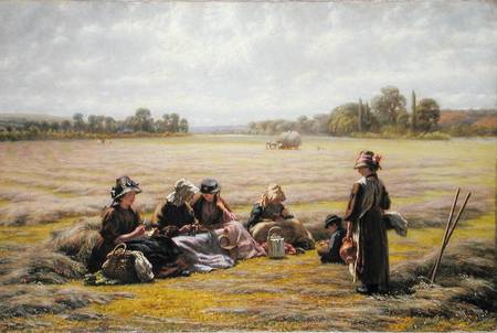 Harvesters resting in the Sun, Berkshire from Walter Field