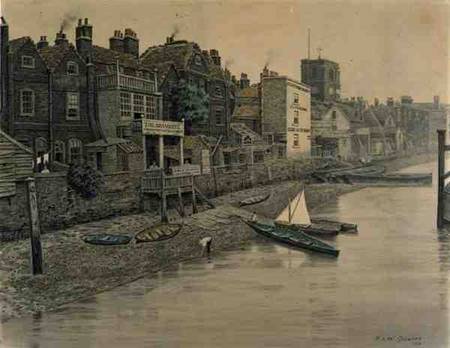 A Thames View Showing the Adam and Eve Tavern in Chelsea from Walter Greaves