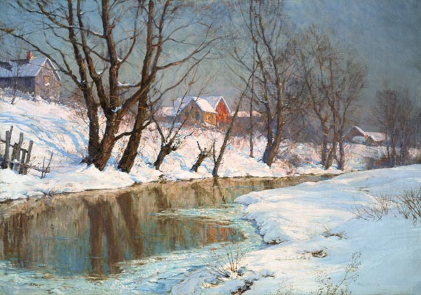 Winter morning at the brook. from Walter Launt Palmer