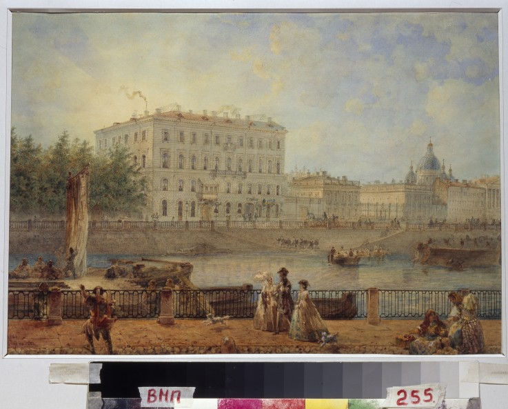 Saint Petersburg. View of the Fontanka River and the Derzhavin House from Wassili Sadownikow