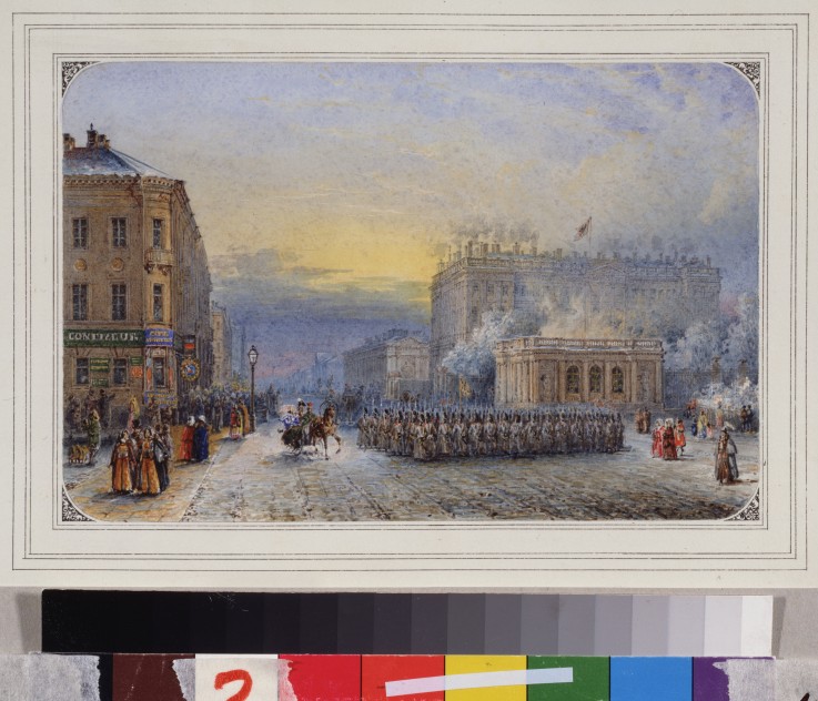 St. Petersburg. The Anichkov Palace. Easter Day, April 11, 1848 from Wassili Sadownikow