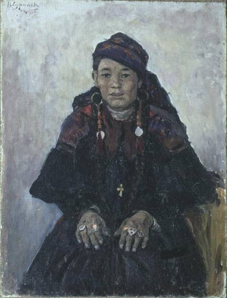 Portrait of a Cossack Woman from Wassilij Iwanowitsch Surikow
