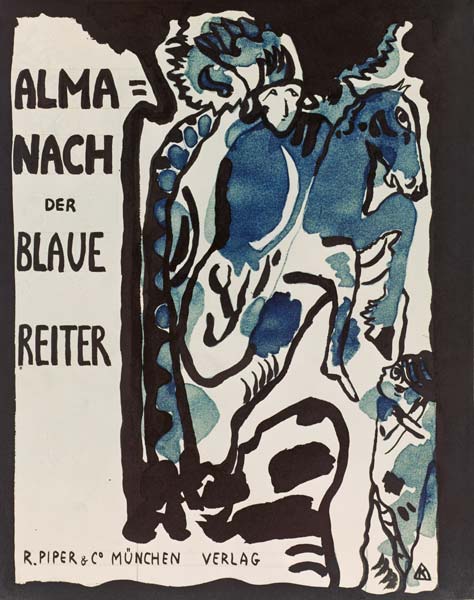 Definite outline for the cover of the almanac the blue rider from Wassily Kandinsky