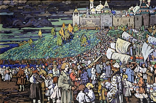 Arrival of the Merchants from Wassily Kandinsky