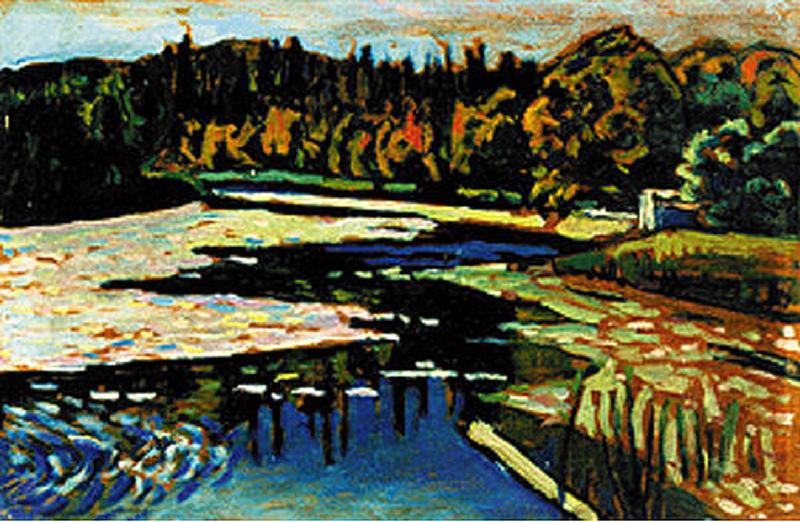 River in autumn. from Wassily Kandinsky