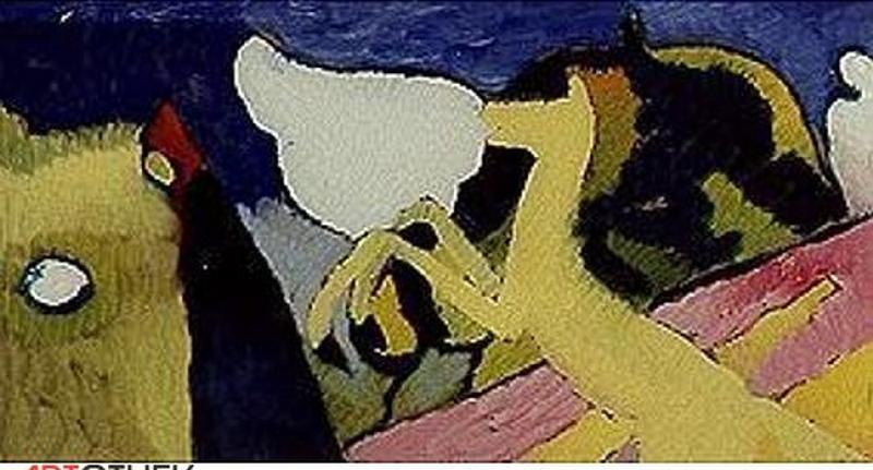 With a yellow horse. from Wassily Kandinsky