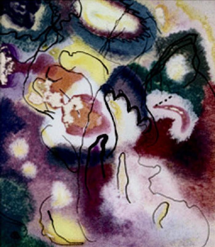 Glass picture with a red spot. from Wassily Kandinsky