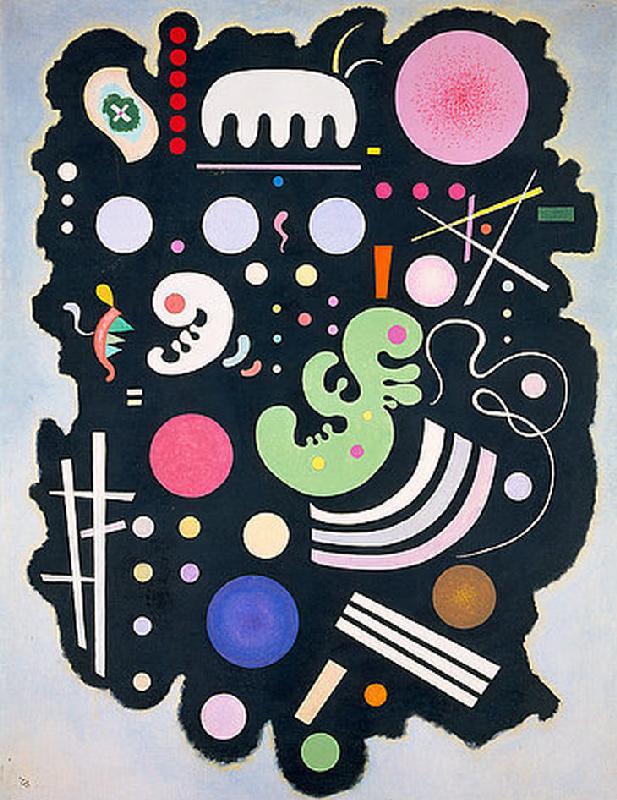 Composition on a dark reason. from Wassily Kandinsky