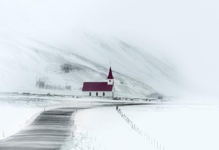 Church in snow