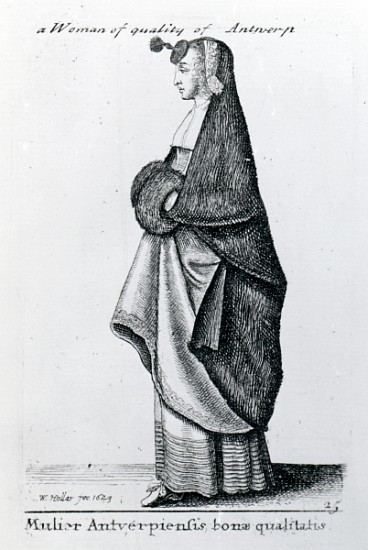 Woman of Quality from Antwerp from Wenceslaus Hollar