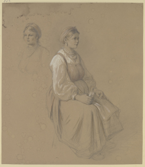 Sitting woman from Wilhelm Amandus Beer