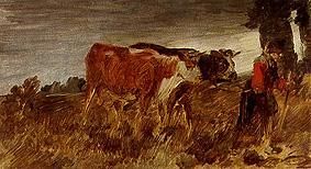 Farmer with cows from Wilhelm Busch