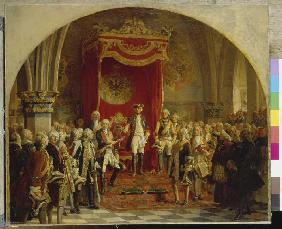 Die schlesischen Stände huldigen Friedrich dem Großen in Breslau 1741