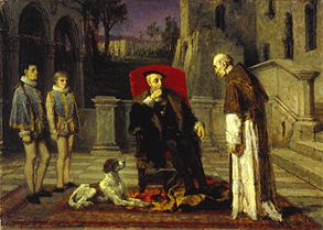 Emperor Karl V. in the piece Justinian cloister from Wilhelm Leopolski