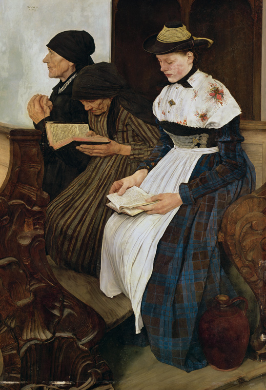 The three women in the church from Wilhelm Maria Hubertus Leibl