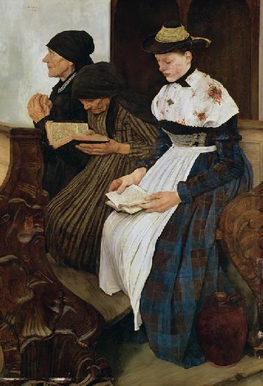 The three women in the church