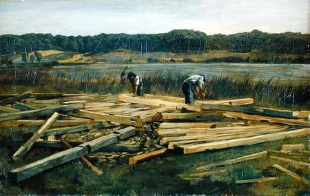 Building Site at Wesslingersee from Wilhelm Trubner