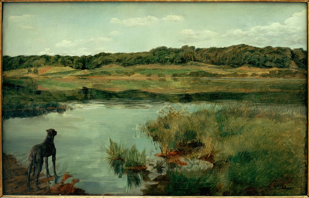 Mastiff at Lake Wesling from Wilhelm Trübner