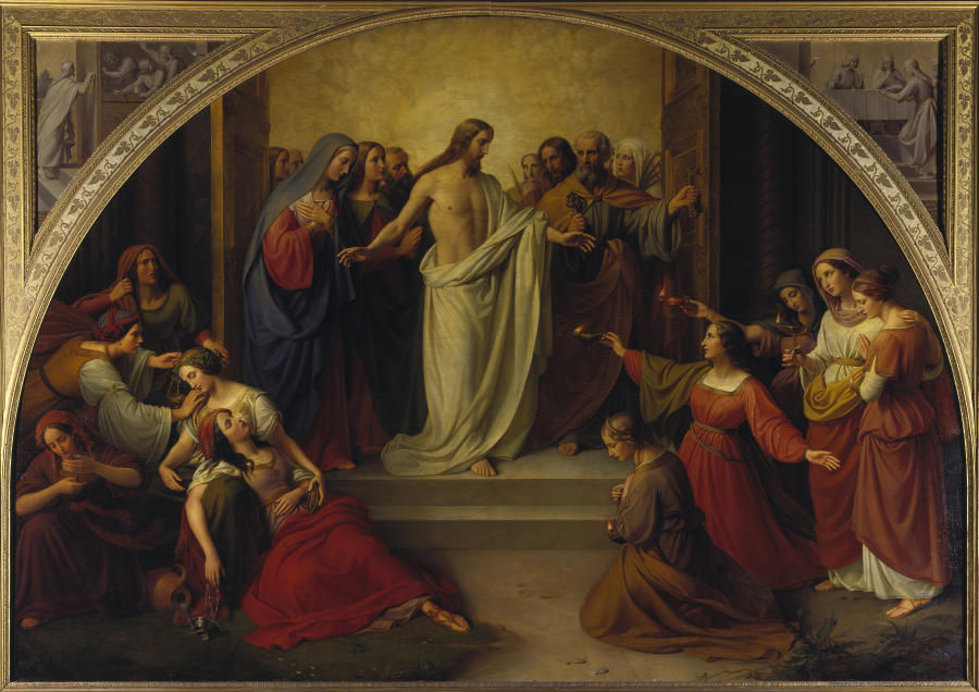 The parable of the wise and foolish virgins from Wilhelm von Schadow