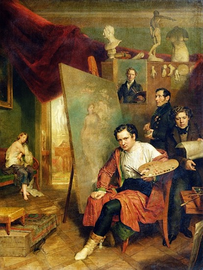 In the studio of the painter from Wilhelm August Golicke
