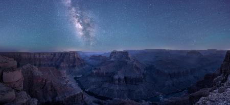 Grand Canyon and Milky Way