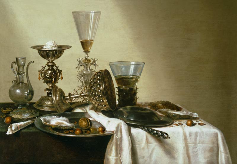 Still Life with Oysters and Nuts from Willem Claesz Heda