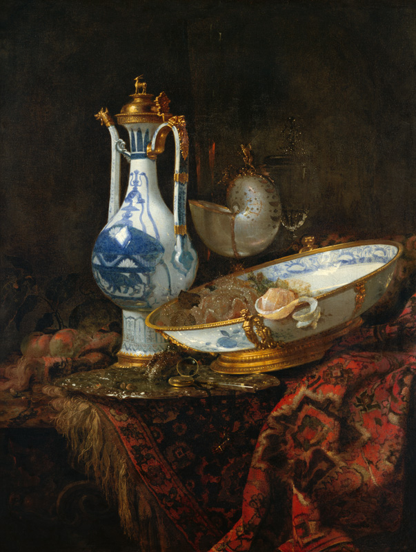 Quiet life with Delft can and bowl from Willem Kalf