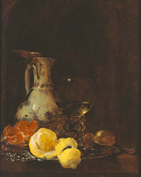 Quiet life with porcelain can from Willem Kalf