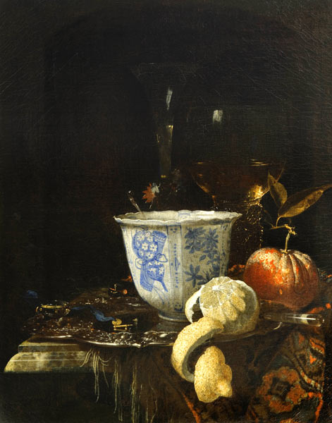 Still life with a Chinese porcelain bowl from Willem Kalf