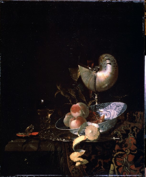 Still life with a moother-of-pearl goblet from Willem Kalf