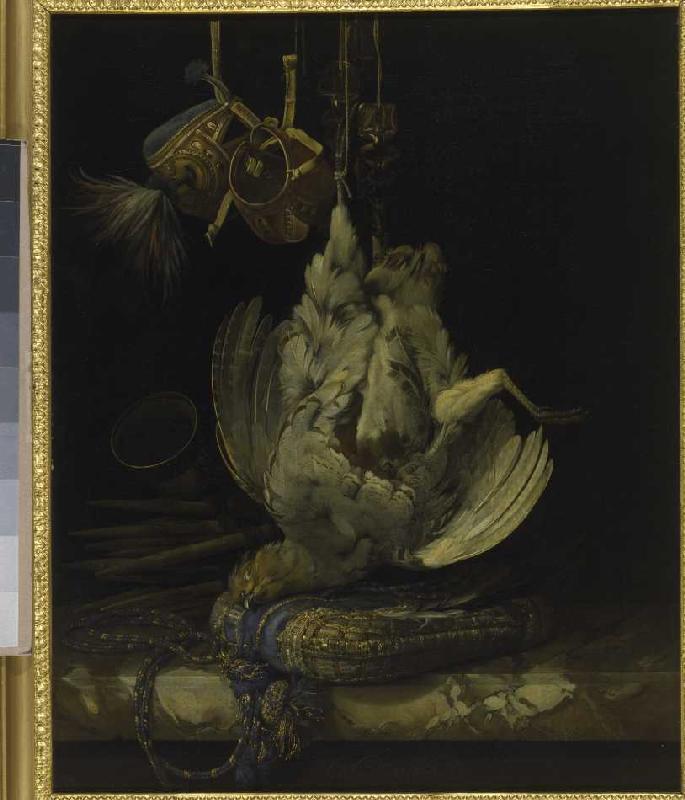Hunting still life with a dead bird from Willem van Aelst