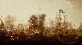 Explosion of the Eendracht in the Battle of Lowestoft