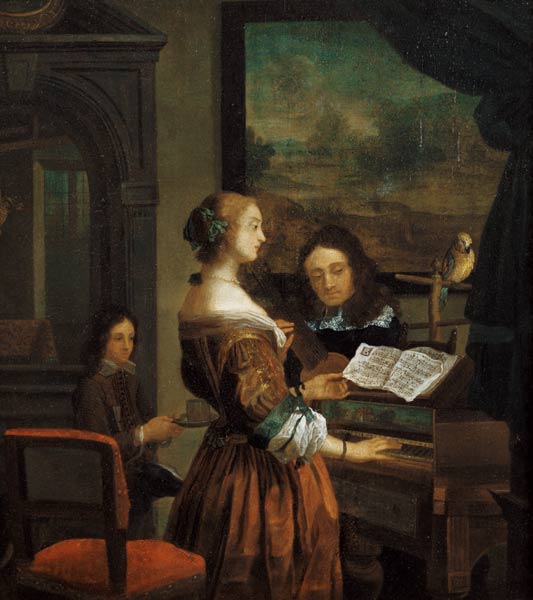The Music Lesson (panel) from Willem van Mieris