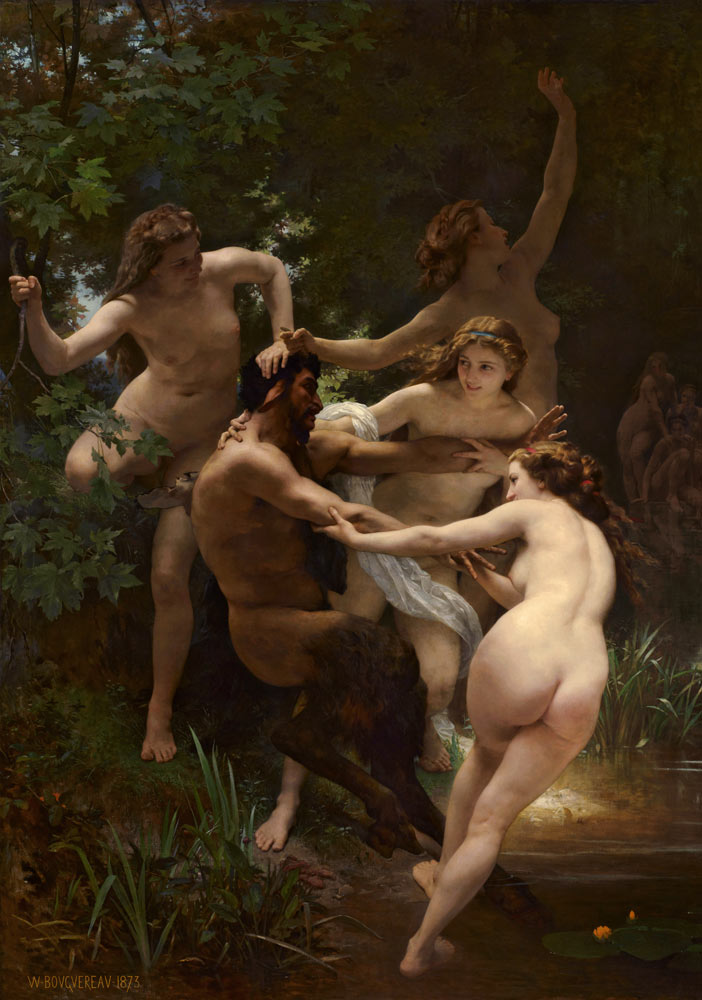 Nymphs and Satyr from William Adolphe Bouguereau
