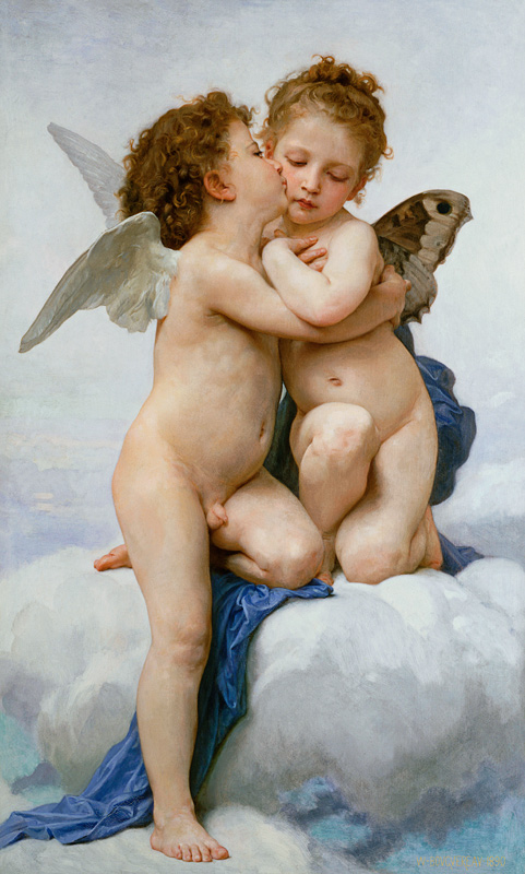 The First Kiss from William Adolphe Bouguereau