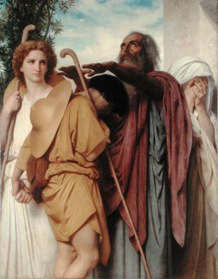 Tobias Receives his Father's Blessing from William Adolphe Bouguereau
