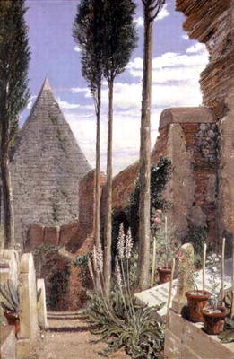 Shelley's Grave in the New Protestant Cemetery in Rome, 1873 from William Bell Scott