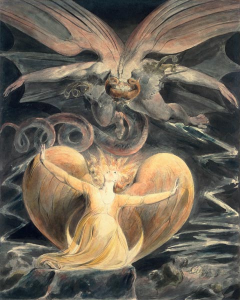 The Great Red Dragon and the Woman Clothed with the Sun from William Blake