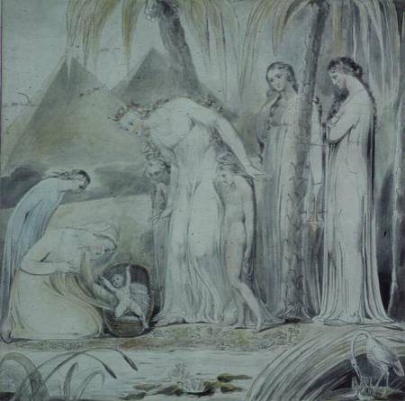 The compassion of Pharaoh's Daughter or The Finding of Moses from William Blake