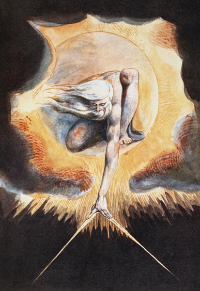 The Ancient of Days, from 'Europe a Prop - William Blake as art print or painted oil.