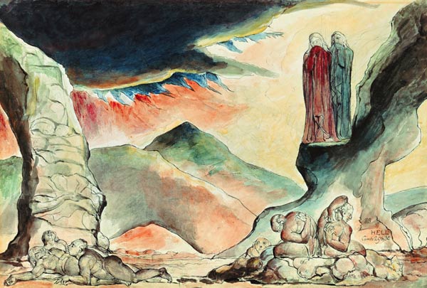Song of the hell 29 & 30th end of the string to Dantes of divine comedy from William Blake