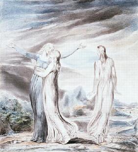 Ruth parting from Naomi, 1803 (wash, pencil, coloured chalk)