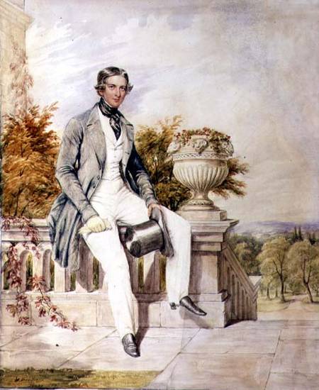 Portrait of a Seated Gentleman on a Terrace from William Bootham