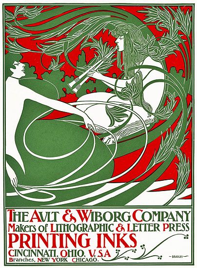 Art Nouveau poster depicting Pan from William Bradley