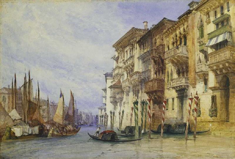 Am Eingang zum Canal Grande, Venedig from William Callow