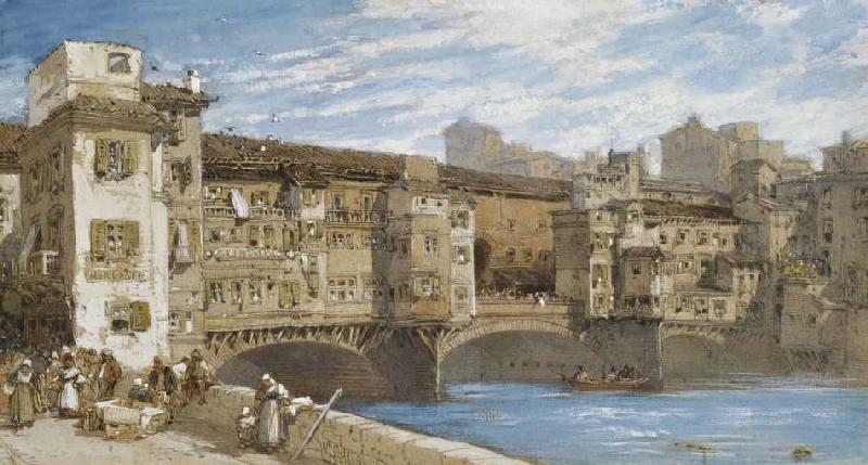 Der Ponte Vecchio in Florenz from William Callow