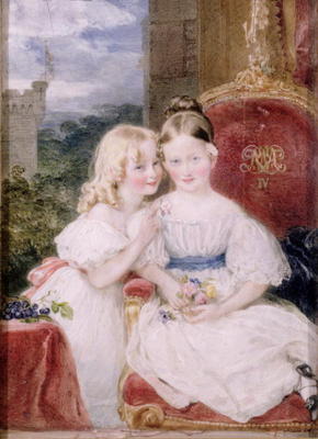 The daughters of Charles, 5th Duke of Richmond (oil on canvas) from William Charles Ross
