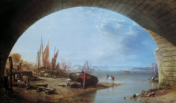Old Vauxhall Bridge, London from William Clarkson Stanfield